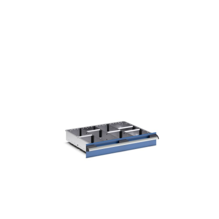 cubio adjustable metal divider kit 9 compartment - WxDxH: 650x525x100mm - galvanised steel