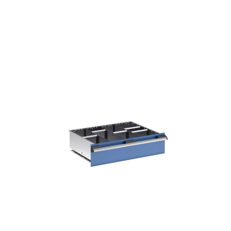cubio adjustable metal divider kit 9 compartment - WxDxH: 650x525x150mm - galvanised steel