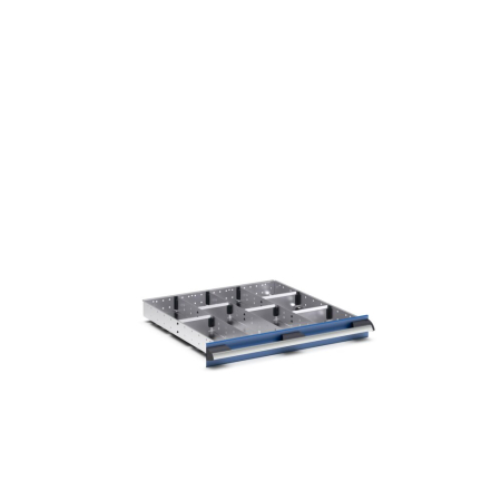 cubio adjustable metal divider kit 9 compartment - WxDxH: 650x650x75mm - galvanised steel