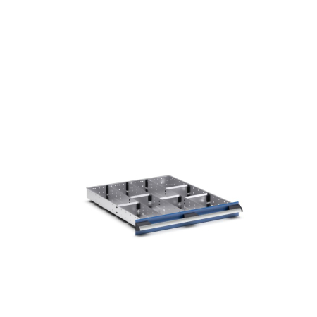 cubio adjustable metal divider kit 9 compartment - WxDxH: 650x750x75mm - galvanised steel