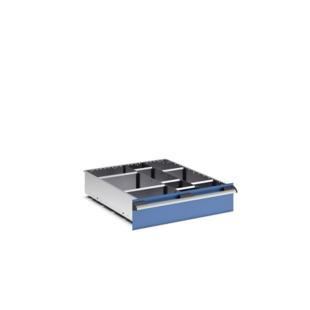 cubio adjustable metal divider kit 10 compartment - WxDxH: 650x750x150mm - galvanised steel