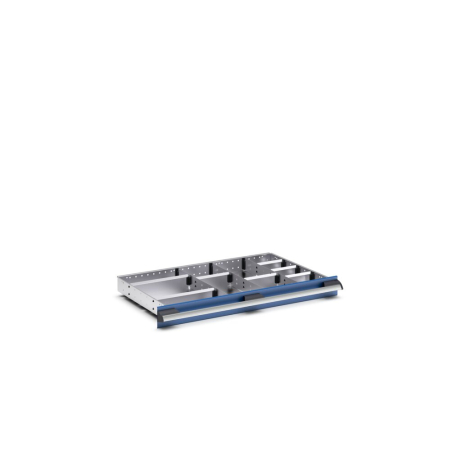 cubio adjustable metal divider kit 11 compartment - WxDxH: 800x525x75mm - galvanised steel