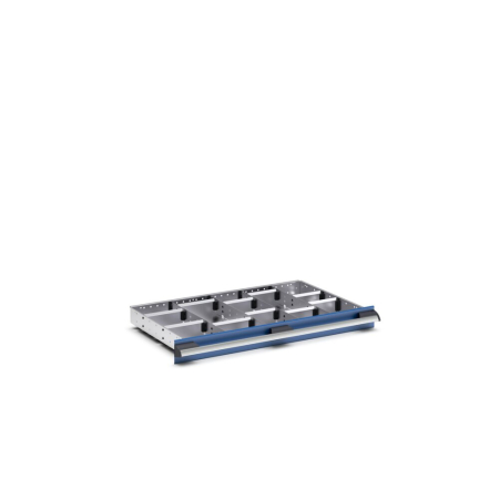 cubio adjustable metal divider kit 15 compartment - WxDxH: 800x525x75mm - galvanised steel