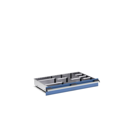 cubio adjustable metal divider kit 11 compartment - WxDxH: 800x525x100mm - galvanised steel