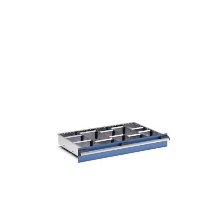 cubio adjustable metal divider kit 15 compartment - WxDxH: 800x525x100mm - galvanised steel