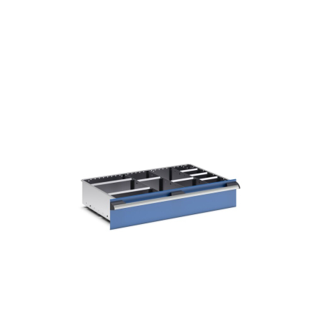 cubio adjustable metal divider kit 11 compartment - WxDxH: 800x525x150mm - galvanised steel