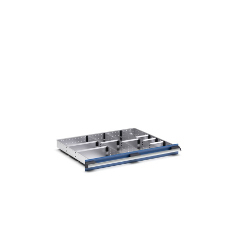 cubio adjustable metal divider kit 11 compartment - WxDxH: 800x650x75mm - galvanised steel