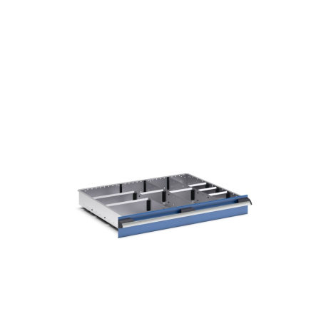 cubio adjustable metal divider kit 11 compartment - WxDxH: 800x650x100mm - galvanised steel