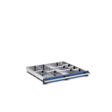 cubio adjustable metal divider kit 11 compartment - WxDxH: 800x750x75mm - galvanised steel