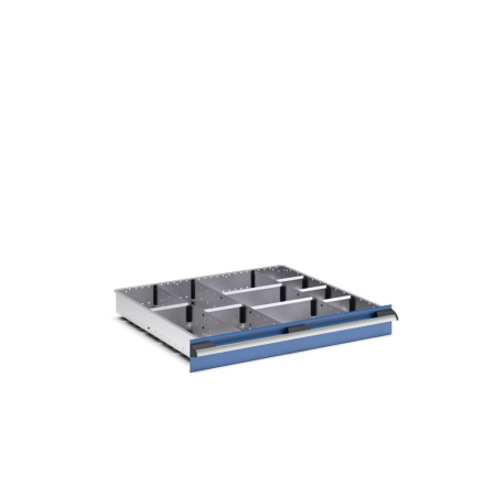 cubio adjustable metal divider kit 11 compartment - WxDxH: 800x750x100mm - galvanised steel