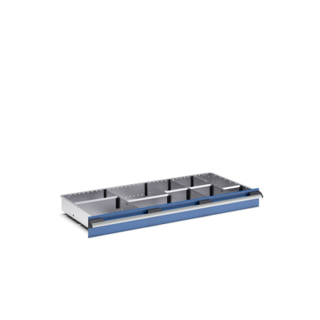 cubio adjustable metal divider kit 10 compartment - WxDxH: 1050x525x100mm - galvanised steel