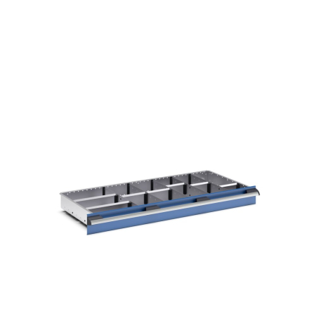 cubio adjustable metal divider kit 13 compartment - WxDxH: 1050x525x100mm - galvanised steel