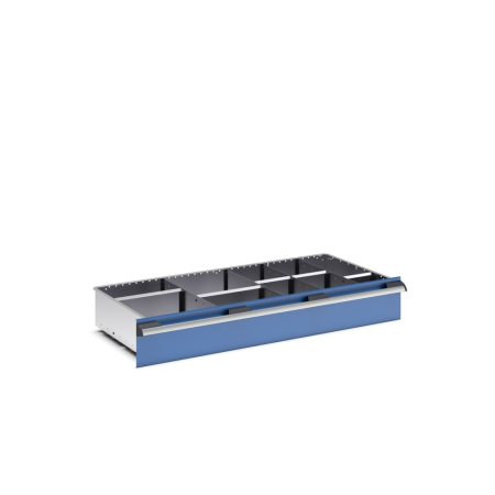 cubio adjustable metal divider kit 10 compartment - WxDxH: 1050x525x150mm - galvanised steel