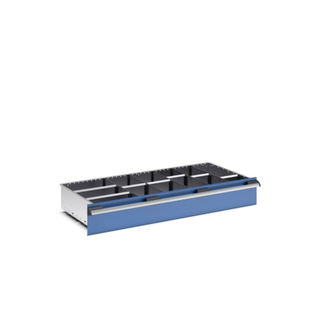 cubio adjustable metal divider kit 13 compartment - WxDxH: 1050x525x150mm - galvanised steel