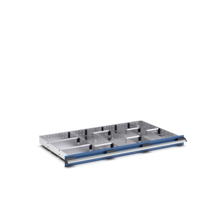 cubio adjustable metal divider kit 13 compartment - WxDxH: 1050x650x75mm - galvanised steel