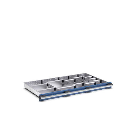 cubio adjustable metal divider kit 16 compartment - WxDxH: 1050x650x75mm - galvanised steel