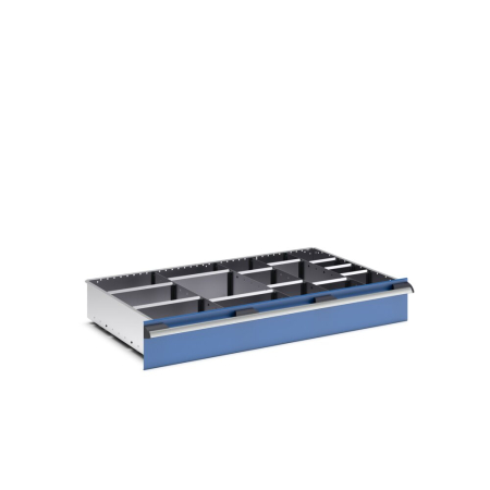 cubio adjustable metal divider kit 16 compartment - WxDxH: 1050x650x150mm - galvanised steel