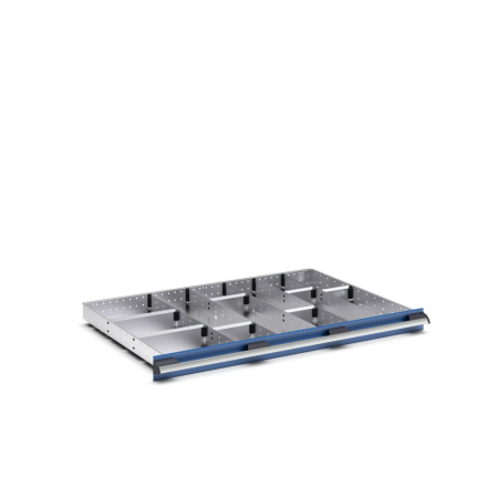 cubio adjustable metal divider kit 13 compartment - WxDxH: 1050x750x75mm - galvanised steel