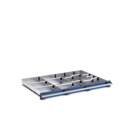 cubio adjustable metal divider kit 16 compartment - WxDxH: 1050x750x75mm - galvanised steel