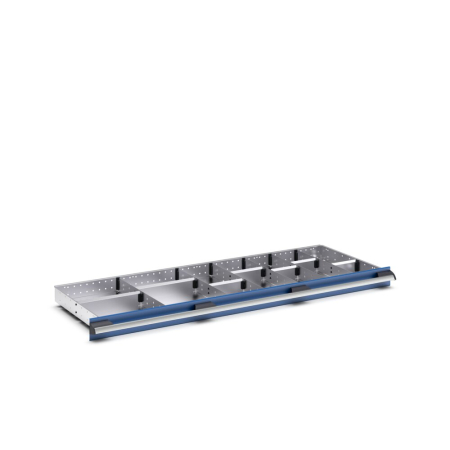 cubio adjustable metal divider kit 14 compartment - WxDxH: 1300x525x75mm - galvanised steel