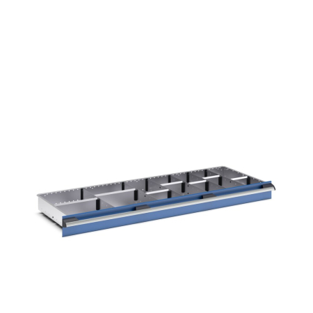 cubio adjustable metal divider kit 14 compartment - WxDxH: 1300x525x100mm - galvanised steel