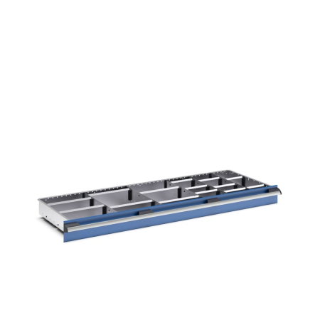 cubio adjustable metal divider kit 20 compartment - WxDxH: 1300x525x100mm - galvanised steel