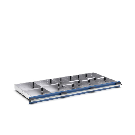 cubio adjustable metal divider kit 14 compartment - WxDxH: 1300x650x75mm - galvanised steel