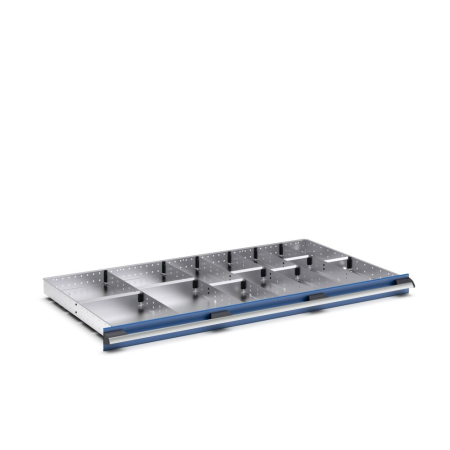 cubio adjustable metal divider kit 14 compartment - WxDxH: 1300x750x75mm - galvanised steel