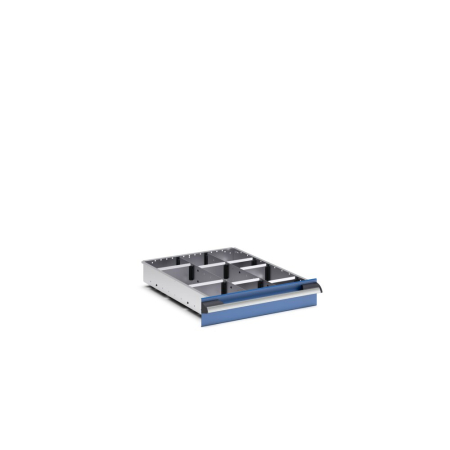 cubio adjustable metal divider kit 10 compartment - WxDxH: 525x650x100mm - galvanised steel