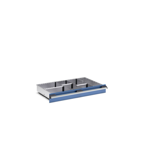 cubio adjustable metal divider kit 7 compartment - WxDxH: 800x525x100mm - galvanised steel