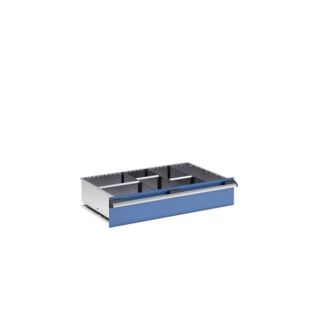 cubio adjustable metal divider kit 7 compartment - WxDxH: 800x525x150mm - galvanised steel