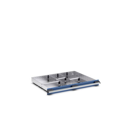 cubio adjustable metal divider kit 7 compartment - WxDxH: 800x650x75mm - galvanised steel
