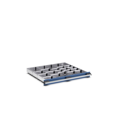 cubio adjustable metal divider kit 22 compartment - WxDxH: 800x750x75mm - galvanised steel