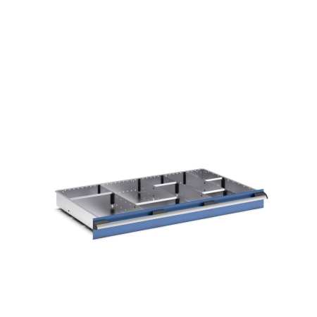 cubio adjustable metal divider kit 10 compartment - WxDxH: 1050x650x100mm - galvanised steel
