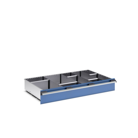 cubio adjustable metal divider kit 10 compartment - WxDxH: 1050x650x150mm - galvanised steel