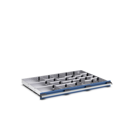 cubio adjustable metal divider kit 23 compartment - WxDxH: 1050x750x75mm - galvanised steel