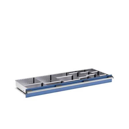 cubio adjustable metal divider kit 16 compartment - WxDxH: 1300x525x100mm - galvanised steel