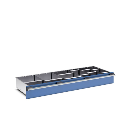 cubio adjustable metal divider kit 16 compartment - WxDxH: 1300x525x150mm - galvanised steel