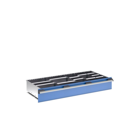 cubio adjustable metal divider kit 16 compartment - WxDxH: 1050x525x150mm - galvanised steel