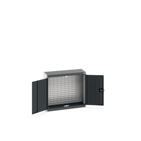 cubio wall cupboard (perfo door liner) with louvre back WxDxH: 800x325x700mm