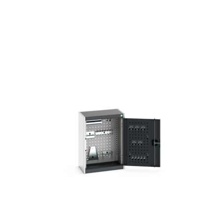 cubio wall cupboard (perfo door liner) with perfo back, 20x hook kit WxDxH: 525x325x700mm
