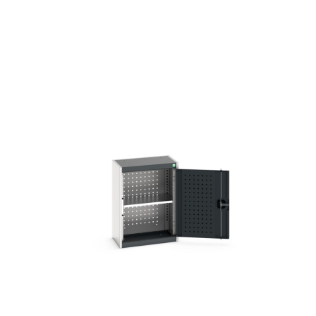 cubio wall cupboard (perfo door liner) with perfo back, 1x shelf WxDxH: 525x325x700mm