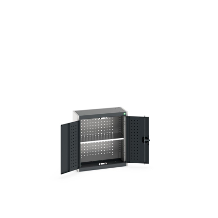 cubio wall cupboard (perfo door liner) with perfo back, 1x shelf WxDxH: 650x325x700mm