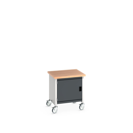 cubio mobile storage bench (multiplex) single cupboard WxDxH: 750x750x840mm