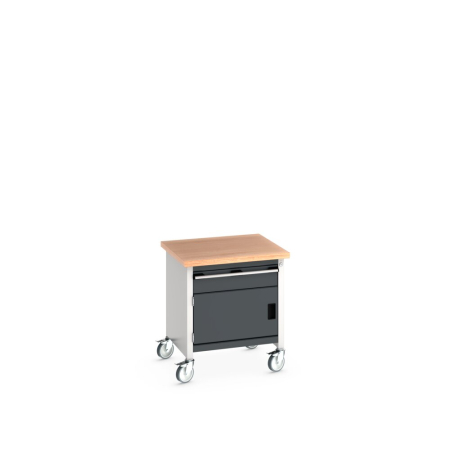 cubio mobile storage bench (multiplex) 1 drawer-door WxDxH: 750x750x840mm