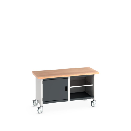 cubio mobile storage bench (multiplex) cupboard / open WxDxH: 1500x750x840mm