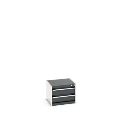 cubio drawer cabinet with 2 drawers WxDxH: 525x525x400mm