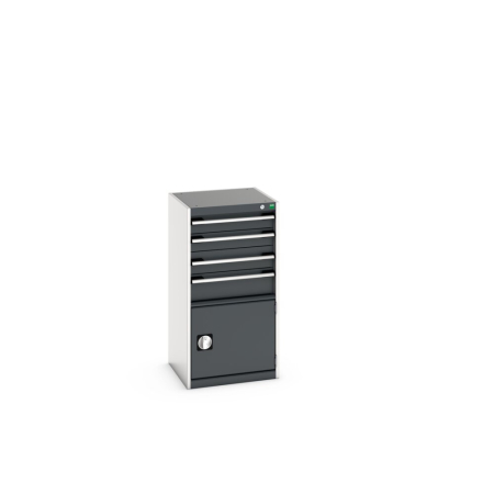 cubio drawer-door cabinet with 4 drawers / door WxDxH: 525x525x1000mm