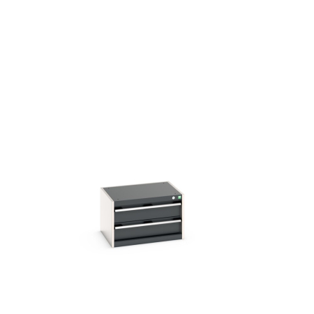 cubio drawer cabinet with 2 drawers WxDxH: 650x525x400mm