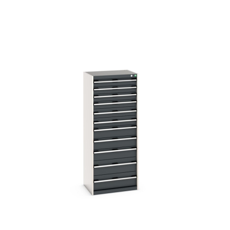 cubio drawer cabinet with 11 drawers WxDxH: 650x525x1600mm